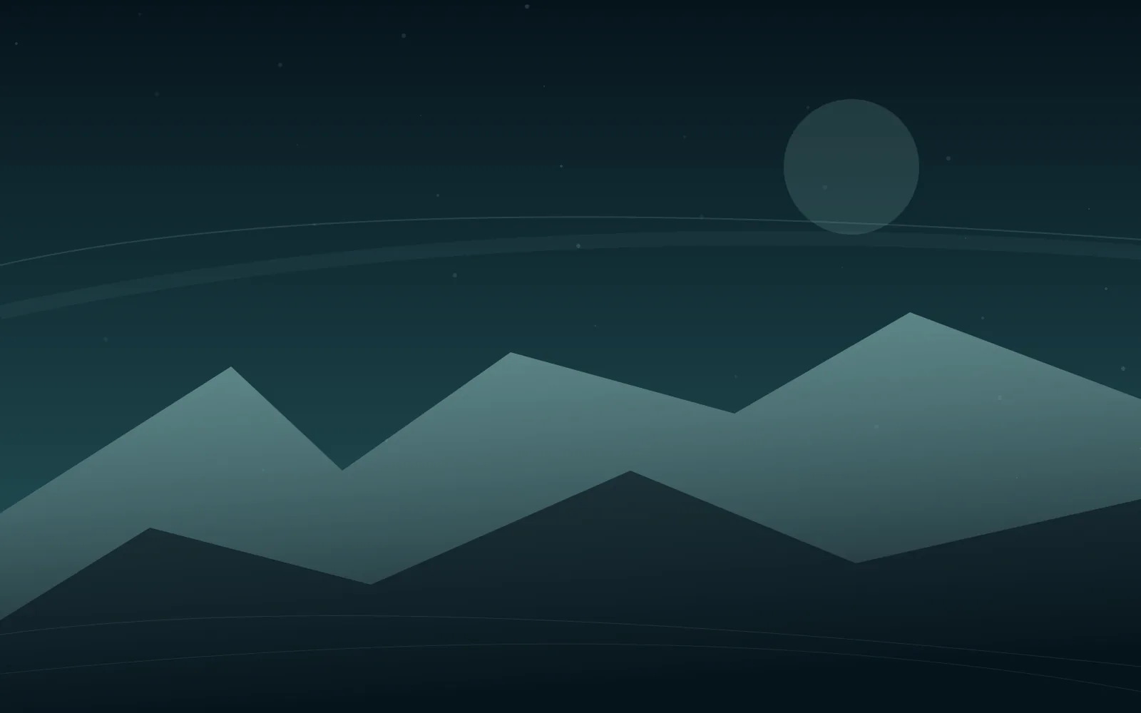 Abstract polar night illustration 4 with geometric snow ridges; site decoration, not game footage