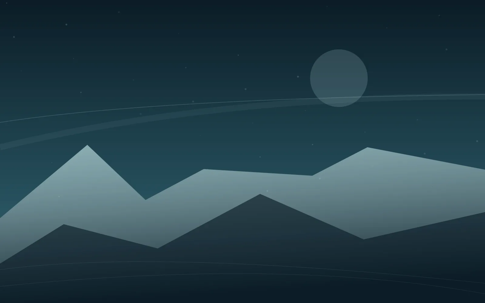 Abstract polar night illustration 8 with geometric snow ridges; site decoration, not game footage